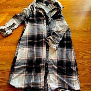 Button up flannel dress. Size medium